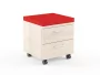 Тумба Мобильная XMC-2D Бук Тиара/Красный_31385