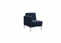 Секция с подлокотником одноместная Форест FR-SP-01 (R) Kardif 028/Металл Серый 690*800*840_3693946