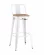 Стул барный Tolix Wood 75.5  со спинкой Белый_172041