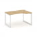 Стайл Проджект Стол рабочий эргономичный SN-59O.SPA-011(R) Тиквуд Светлый/Металл Белый/Белый Заглушк _3859269
