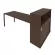 Рабочая станция с опорным шкафом-купе Metal System Б.РС-СШК-3.5 Венге/Антрацит_240517