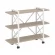 Стеллаж на колесных опорах - 3 полки LOFT  VR.L-MST.K-3.8V Металл белый Дуб Аттик_227368